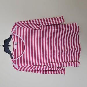 Chicos weekened red striped top size 1